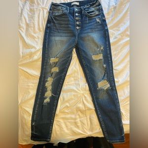 Women’s size 27 Kurvy ultra high rise ankle skinny kancan jeans